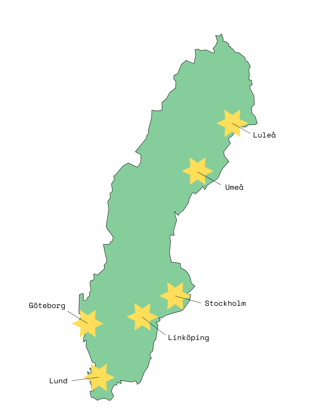 Karta över Pepp i Sverige